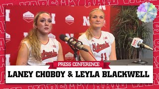 Laney Choboy and Leyla Blackwell Speak on Rutgers Sweep  Press Conference [upl. by Aihsyla]