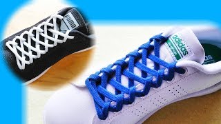 〔靴紐の結び方〕細かい編み模様が美しい靴ひもの通し方 how to tie shoelaces 〔生活に役立つ！〕 [upl. by Minardi877]