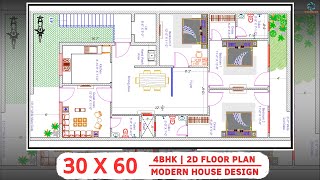 30 X 60 House Plan  Ghar Ka Naksha  House Floor Plan  Home Layout Design  Modern House Design [upl. by Dominga932]