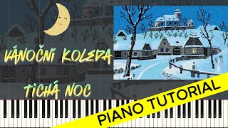 Vánoční koleda – Tichá noc  Silent Night  Stille Nacht  Cicha noc Piano easy tutorialJak hrát [upl. by Harwell679]