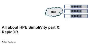 All about HPE Simplivity Part 10 RapidDR [upl. by Oidgime]