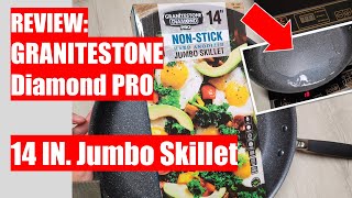 REVIEW Costco GraniteStone Diamond Pro 14in Jumbo Skillet 2299 [upl. by Rothmuller]