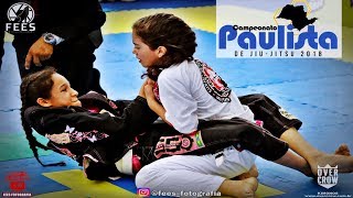 JIU  JITSU  Kids  Faixa Branca  Feminino  Campeonato Paulista 2018 [upl. by Wilona]