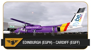 P3D LOW VISIBILITY Dash 8 Shared Cockpit  Flybe  Edinburgh EGPH  Cardiff EGFF  Part 2 [upl. by Nad]