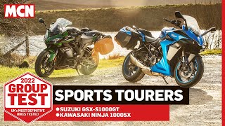 Which is the best sports tourer 2022 Suzuki GSXS1000GT vs Kawasaki Ninja 1000SX  MCN [upl. by Artema]