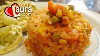 Arroz Rojo con Verduras Recetas Light Las Recetas de Laura [upl. by Adran726]