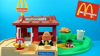 McDonalds drive thru play set from Fisher Price  toy unboxing and review [upl. by Thisbe]