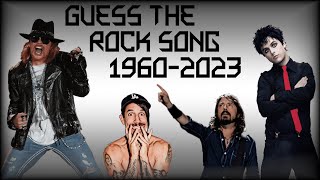 Guess the Rock Song FROM EACH YEAR 19602023  QUIZ [upl. by Nevai202]