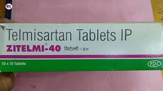 Zitelmi 40 Tablet  Telmisartan Tablet  Zitelmi40 Tablet Uses Benefit Dosage review in hindi [upl. by Alo]