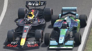 Max Verstappen vs Jos Verstappen  Red Bull 2024 vs Benetton 1994 at Monza [upl. by Stahl]