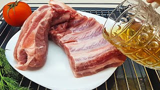 Perfekte Schweinerippchen im Ofen Einfach Bier auf Fleisch gießen ein leckeres Fleischgericht 096 [upl. by Aitnas465]