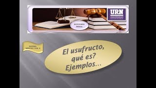 Usufructo ejemplos [upl. by Eelyek499]