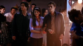 TVD 1x12  Damon Elena and Stefan arrive together at the school dance  Delena Scenes HD [upl. by Talley]