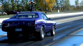 plymouth duster wheelie at Grove Creek Raceway 18 mile [upl. by Paza]