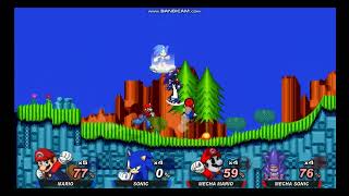 SSF2  Mario amp Sonic VS Mecha Mario amp Metal Sonic [upl. by Akisej]