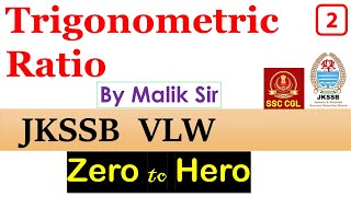 Trigonometric ratio  Standard Identities JKSSB VLWSSC CGL RRB NTPC JKSSB L2 [upl. by Yatnoj622]