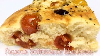 Focaccia Sofficissima Istantanea  Ricetta in 5 minuti  TUTTI A TAVOLA [upl. by Mchale]