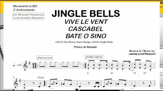 JINGLE BELLS GDur WeihnachtsPolka Play Along Playback C Bb Eb Noten mit Variationen Akkordeon [upl. by Denis]