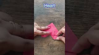 Paper Heart Origami DIY  Easy Craft [upl. by Rahman]