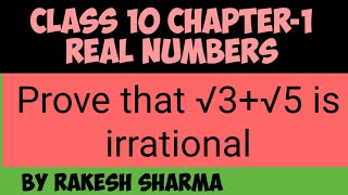 Prove that √3√5 is irrational prove that root3root5 is irrational number [upl. by Gilles]