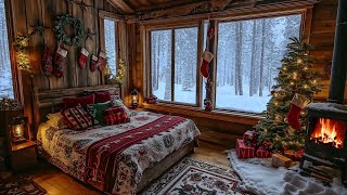 Drift into Deep Sleep in a COZY WINTER Cottage  Warm Fire Snowstorm Outside [upl. by Pacifica]