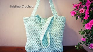 Macrame Crochet Bag  Textured Tote Bag Tutorial  Easy Pattern [upl. by Ydaf]