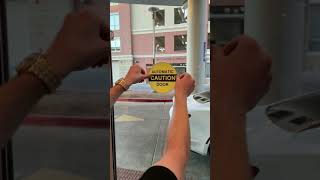 Fake Automatic Door Sign Prank 😂 Shorts [upl. by Zoldi769]