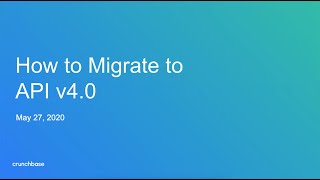 How to Migrate to API v40 [upl. by Catarina]