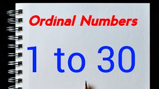 Ordinals Numbers 1 to 30 in english  First to thirtieth Ordinal Numbers in words [upl. by Avelin]