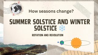 Summer solstice and Winter solstice How does seasons changeUPSC NCERTCBSE [upl. by Nace]