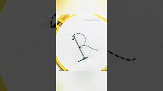 quotHand Embroidery Letter Floral Art  🌼🌱 handembroidery alphabetart youtubeshorts shortsviral [upl. by Kylander973]