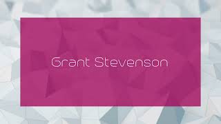 Grant Stevenson  appearance [upl. by Oznole49]