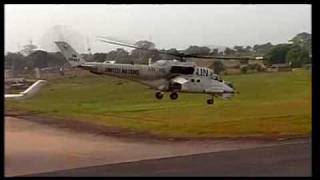 United Nations Russian and Ukrainian Mi24P quotHindquot in Sierra Leone [upl. by Player]