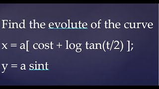 Differential Calculus  Evolute  Problem  Tamil [upl. by Hsemin]