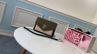 Louis VuittonLV mylockme BB envelope flap twistlock handbag messenger bag [upl. by Prentice]