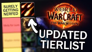 Updated TWW M Tier list for Most Specs HUGE Warlock Buffs [upl. by Odragde]