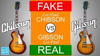 Fake Chibson vs Real Gibson Can You Tell The Difference Between These Two Les Paul Guitars [upl. by Llerut]