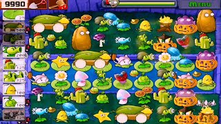 Plants vs Zombies  Survival Fog  all Plants vs all Zombies GAMEPLAY FULL HD 1080p 60hz [upl. by Kemme]