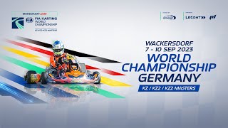 FIA Karting World Championship 2023 KZKZ2KZ2 Masters Friday [upl. by Rundgren]