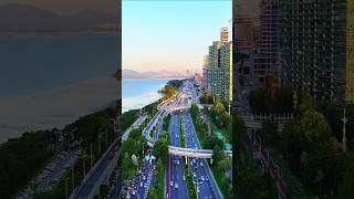 The Shenzhen Binhai Avenue under renovation正在改建的深圳滨海大道 [upl. by Eniamraj392]