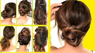 TOP 10 ★ LAZY  RUNNING LATE HAIRSTYLES amp HACKS for FRIZZY HAIR  EASY 💜  Spring Peinados [upl. by Tarsuss]