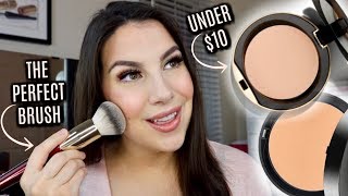 POWDER FOUNDATION MADE EASY and quick and full coverage [upl. by Pandolfi]