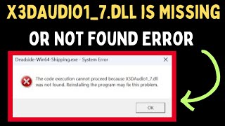 How to Fix X3DAudio17dll is Missing or Not Found Error on Windows 11 [upl. by Reseta]