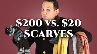 20 vs 200 Scarves  Style Hallmarks of a Quality Mens Scarf [upl. by Ling368]