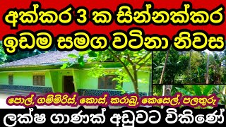 අක්කර 3 ක සින්නක්කර ඉඩම හා නිවස  Pol idam  House for sale  Land for sale  Aduwata idam  Idam [upl. by Bowra]