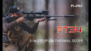 PARD FT34 3IN1 Clip On Thermal Rifle Scope  Quickly Convert Optical Scope to Thermal Imaging [upl. by Ahkos]