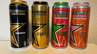 Rockstar energy Alm Sukkerfri jordbærlime og guava [upl. by Chassin551]