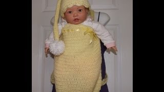 Crochet Cocoon Con Tirantes Para Cargar el Bebe [upl. by Ul]