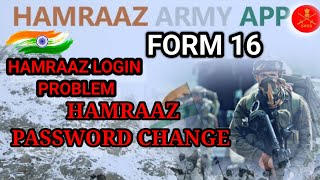 HAMRAAZ PASSWORD 🔑 CHANGE hamraaz 🥱 Login Problem😀Form 16 army payslip form16 [upl. by Kamal]