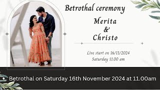 Betrothal ceremony Merita amp Christo [upl. by Wickner447]